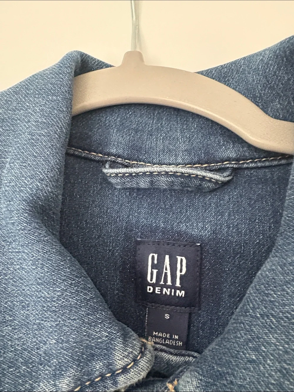 GAP Kids Tan Cargo Jogger Pants, denim coat, and white cotton top bundle